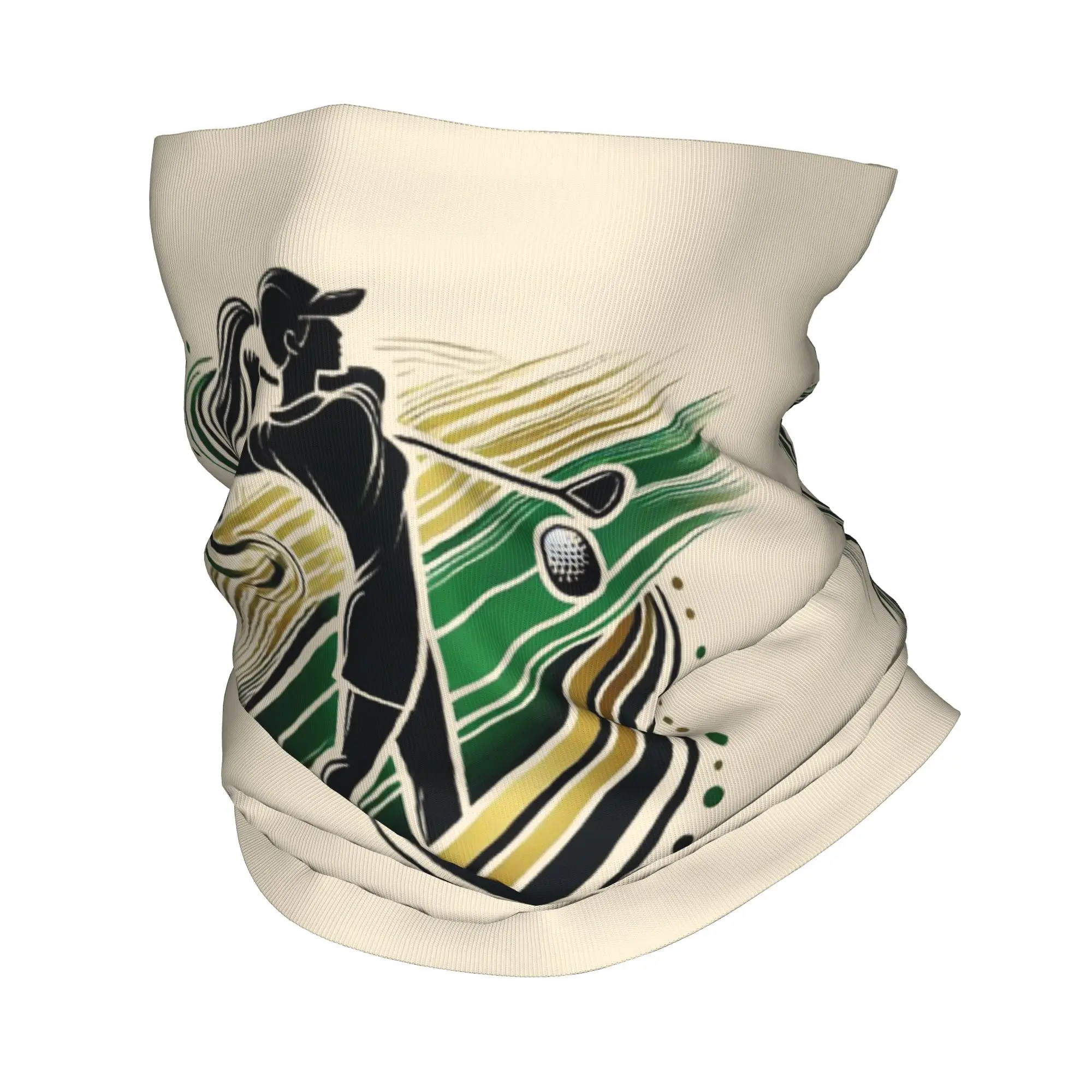 

Elegant Female Golfer Golf Bandana Neck Gaiter Printed Wrap Scarf Multifunction Cycling Scarf Hiking Fishing For Men Women