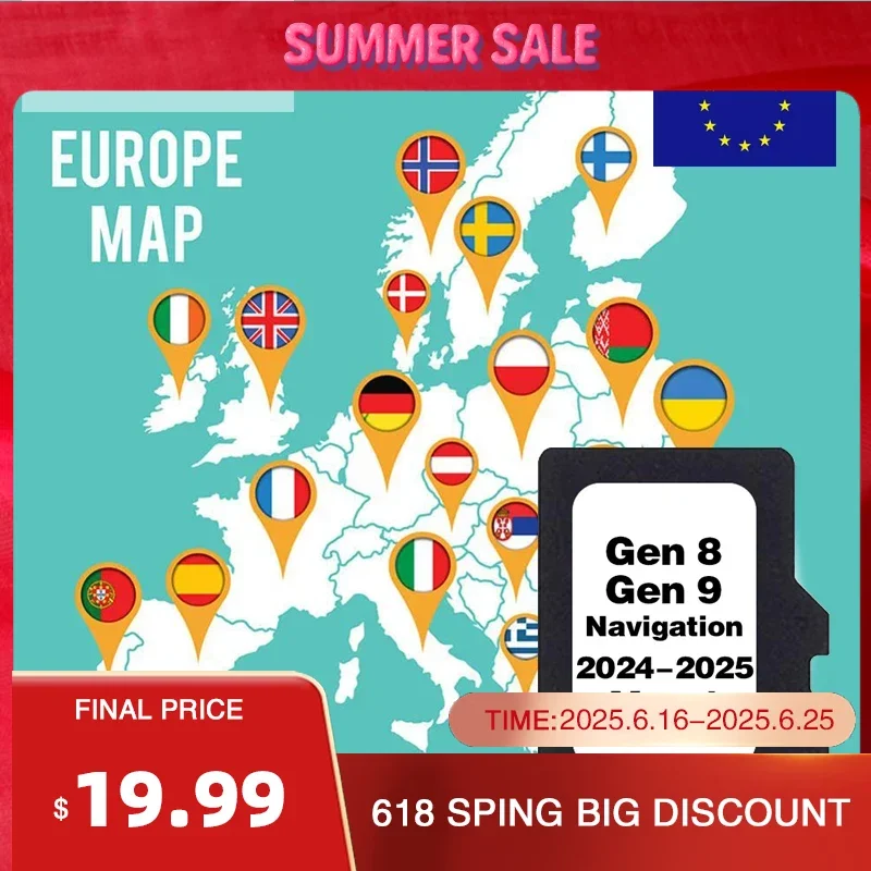 

for Lexus CT/ES/GS/IS/LS/LX/NX/RC Car Navigation TF Card 2024/2025 Version GEN8 GEN9 Sat Nav Maps Europe UK V1 Data