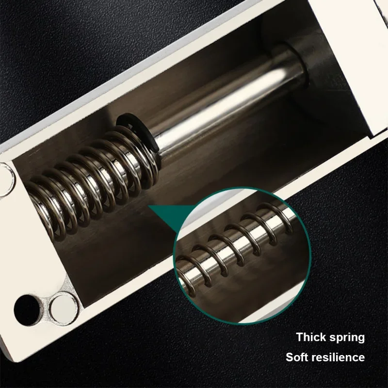 Telescopic Door Stopper Spring Loaded Heavy Duty Stopper Metal Adjustable Position with Foot Brake Wedges for Door Bottom Seam