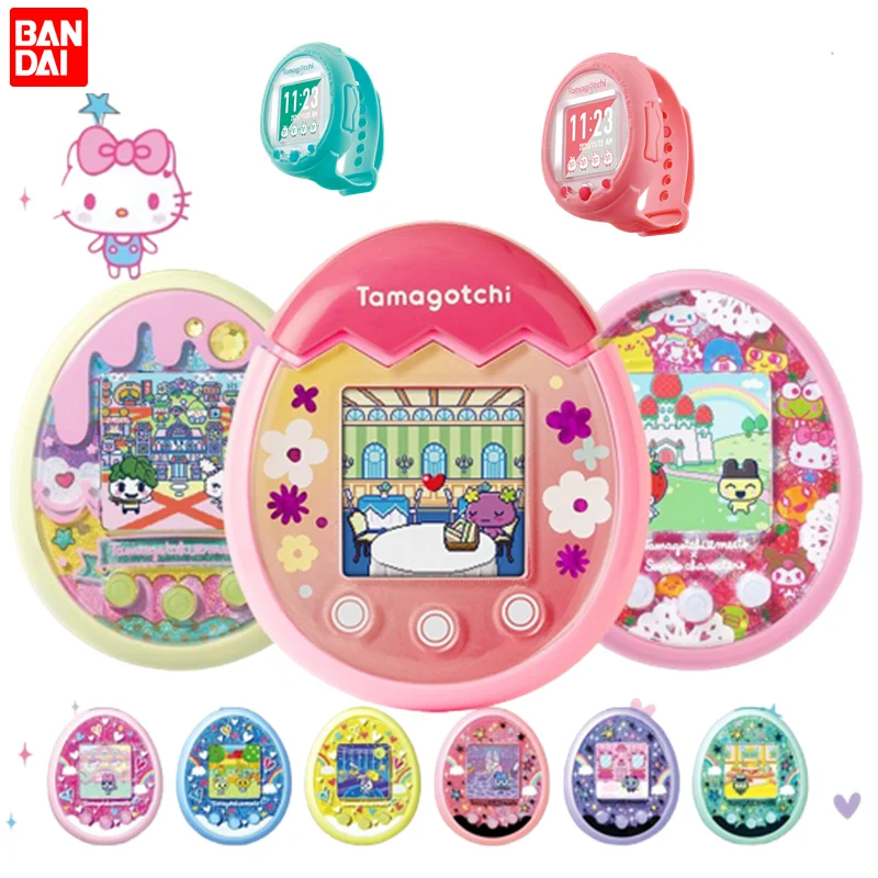 Bandai Original Tamagotchi incontra Pix Electronic Pet Machine schermo a colori Console di gioco giocattoli bambini Kawaii Kids regalo di natale