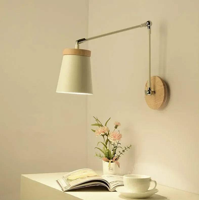 

Nordic simple creative staircase bedroom Hotel bedside corridor wall lamp makalon children's room wall lamp