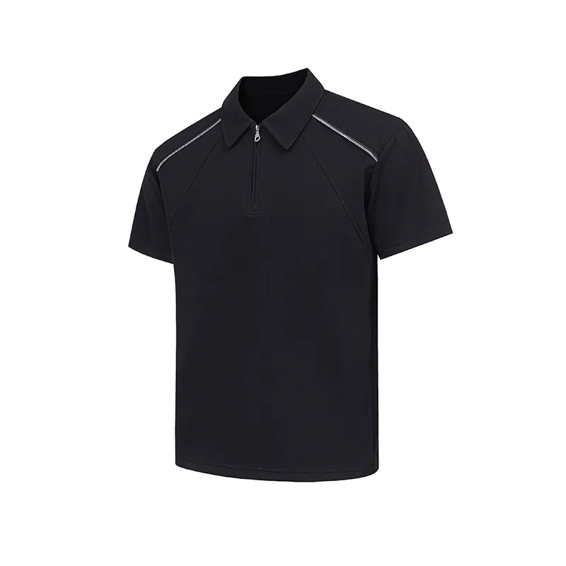 Summer New Style Mamba Cotton Trendy Men's American Retro Patchwork Short-Sleeved T-Shirt Polo