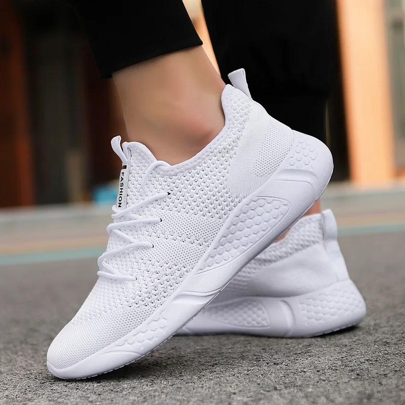 DAMYUAN-Baskets de dehors Légères en Tricot pour Homme, Chaussures d'Athlétisme, de Jogging, de Tennis