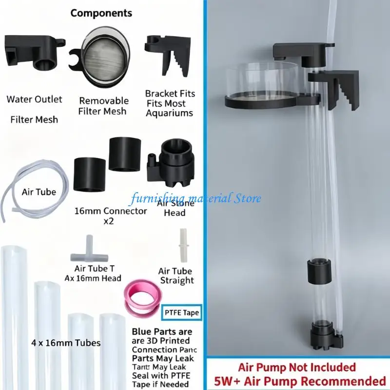 Y5GD Clip On Aquarium Debris Collector with Removable Mesh Cup Cleaning Tool for Tanks