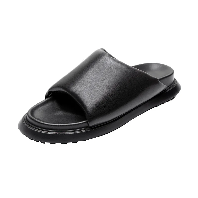 

High Quality Genuine Leather Designer Shoes Spring Summer Leather Sandals for Men Men's Sandal Slippers British Retro Man Shoes