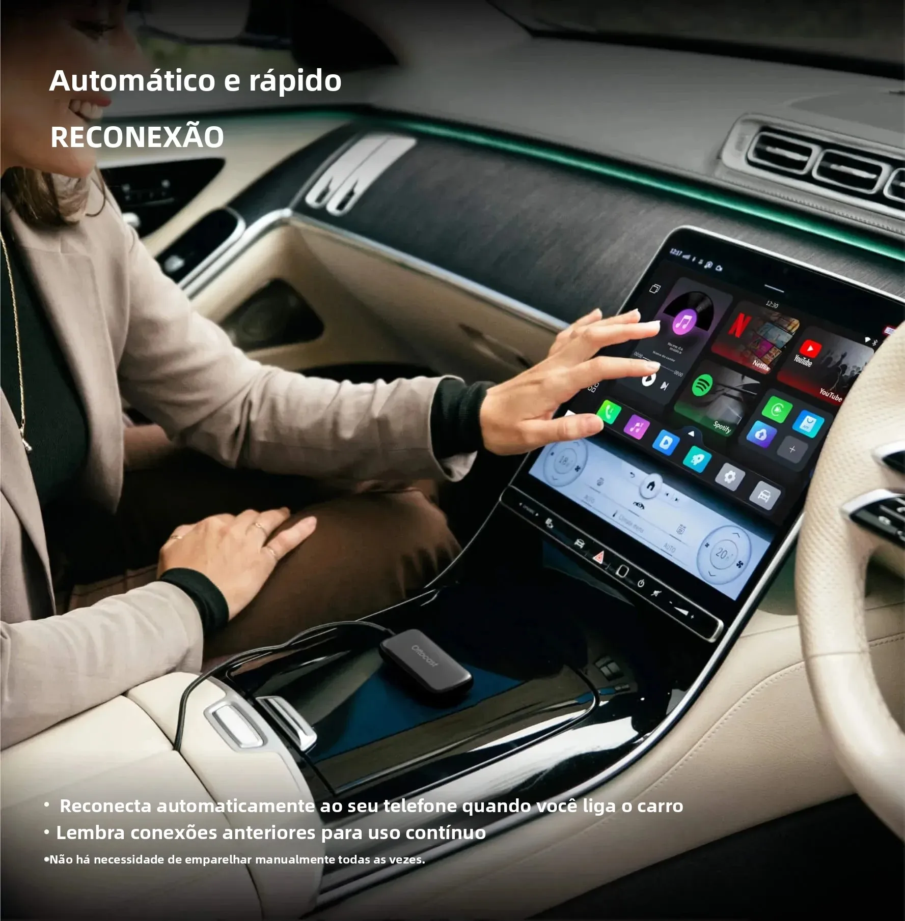 OTTOCAST Play2Video Ultra AI Box for CarPlay Android Auto