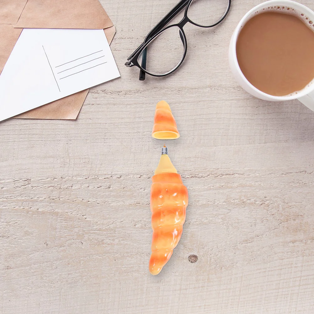 

10 шт., шариковая ручка для хлеба, реалистичный багет, стиль круассана, гладкие чернила для письма, еда, новинка, ручка, школьные и офисные канцелярские принадлежности