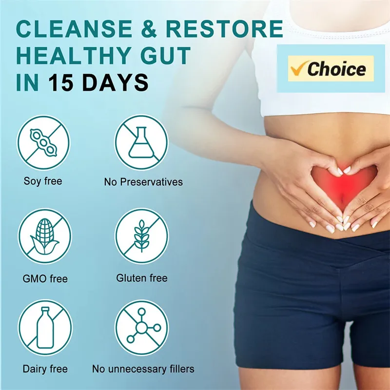 Gut and Colon Support 15-day Cleanse and Detox To Reduce Abdominal Pain,Bloating,Constipation and Aid Gut Health Anti-Cellulite