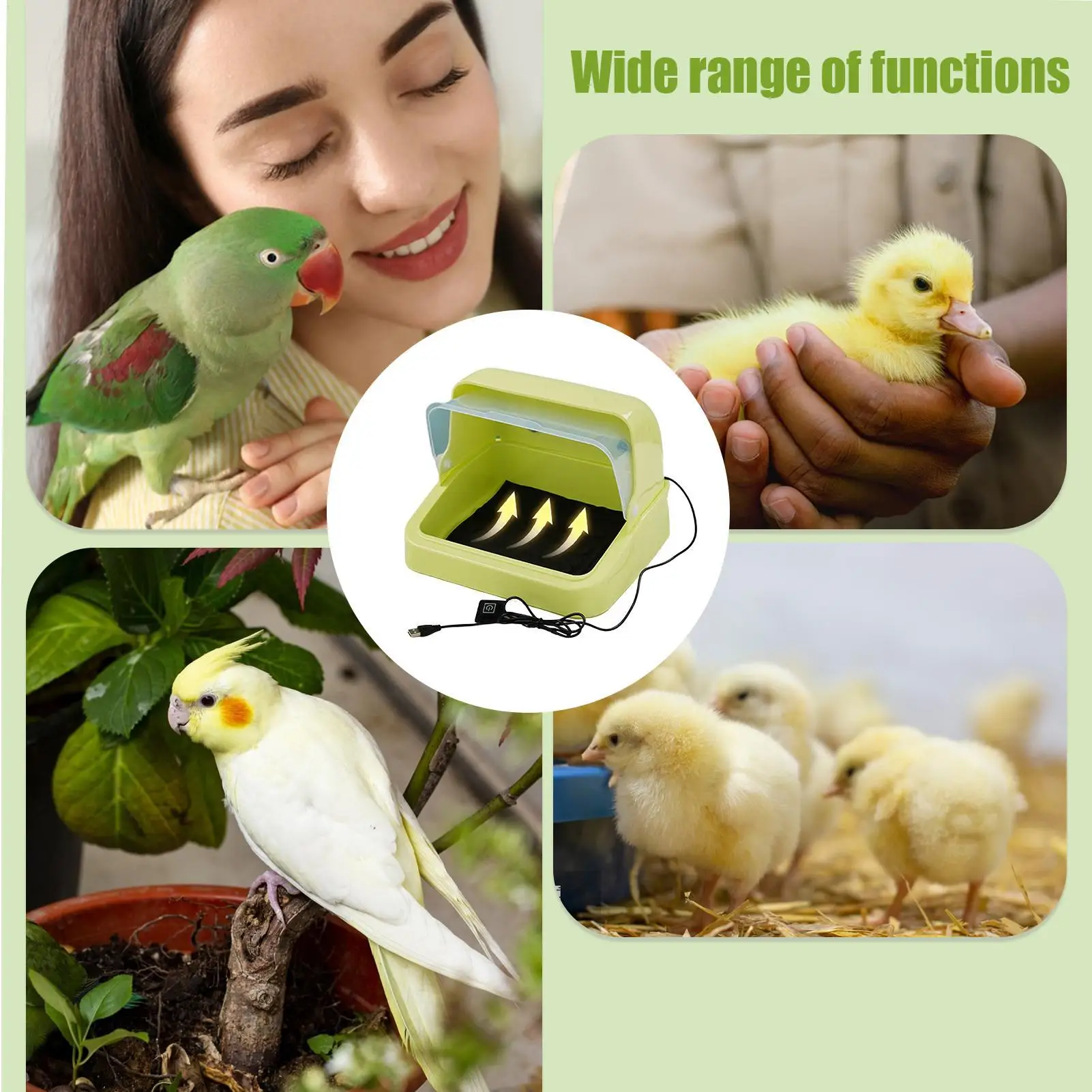 

Chick Brooder 3 Temperature Poultry Breeding Cage Poultry Breeding Box For Farm Duckling Parrot Quail Lizard Turkey Birds