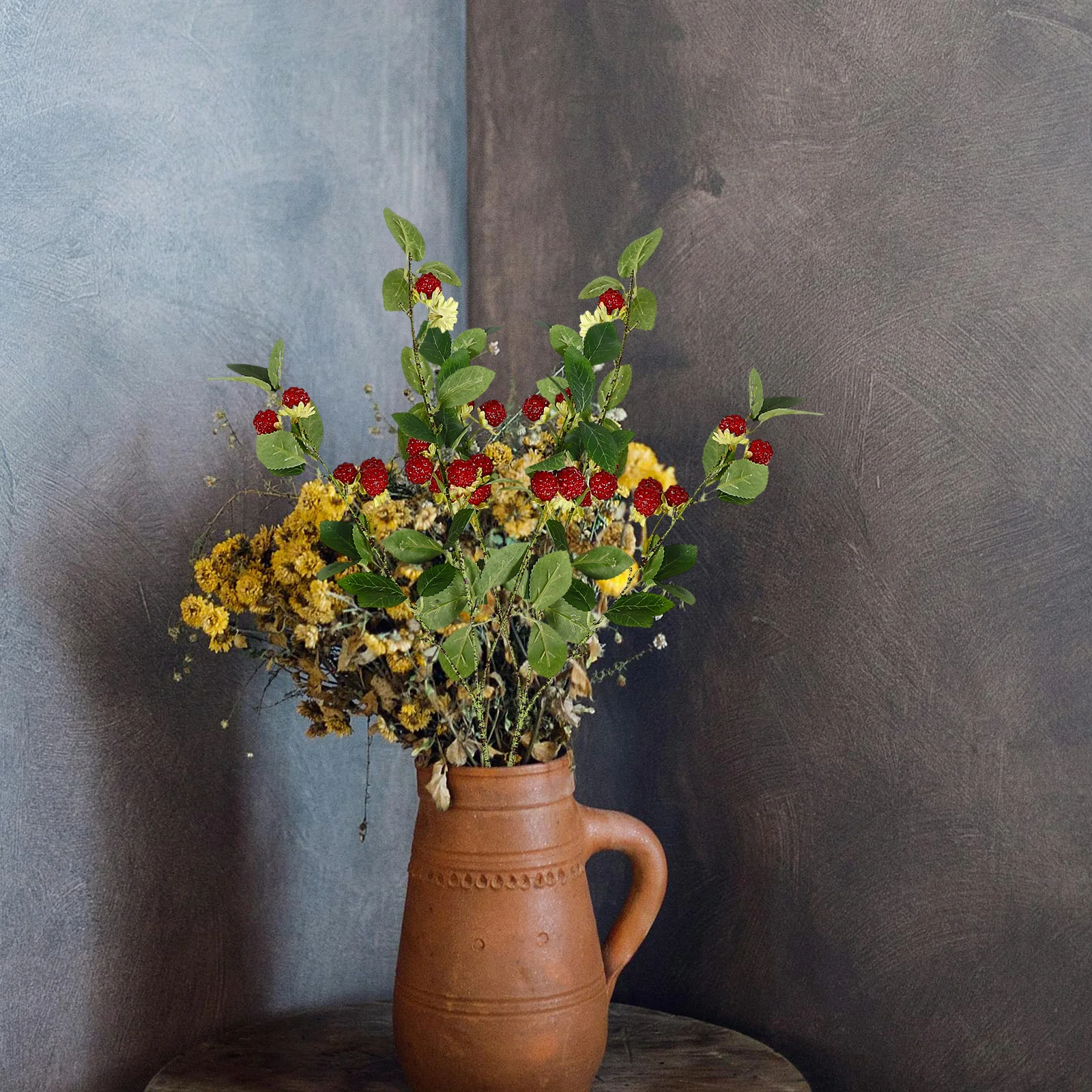 

Artificial Raspberry Branches Realistic Faux Berry Picks For Home Decor Thanksgiving Party Floral Arrangements Christmas