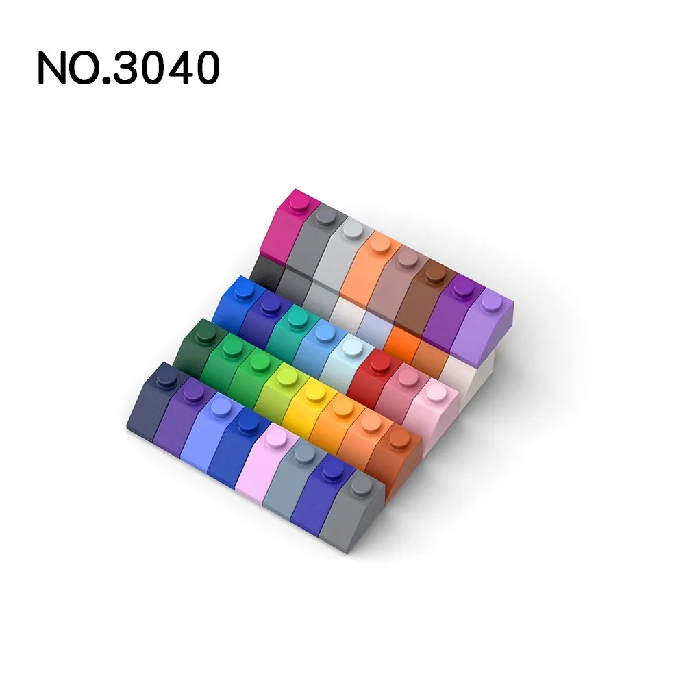 20Pcs MOC Parts 3040 Slope 45° 2 x 1 Compatible Bricks DIY Assmble Building Blocks Particle Kid Puzzle Brain Toy Gift