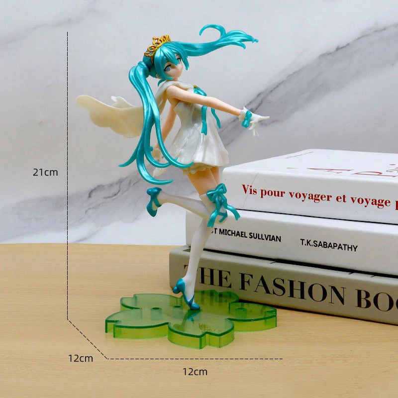 โมเดลตุ๊กตาขยับแขนขาได้อะนิเมะ Hatsune Miku 1ชิ้นของขวัญรูปแกะสลักสำหรับเด็กขนาด18-21ซม.