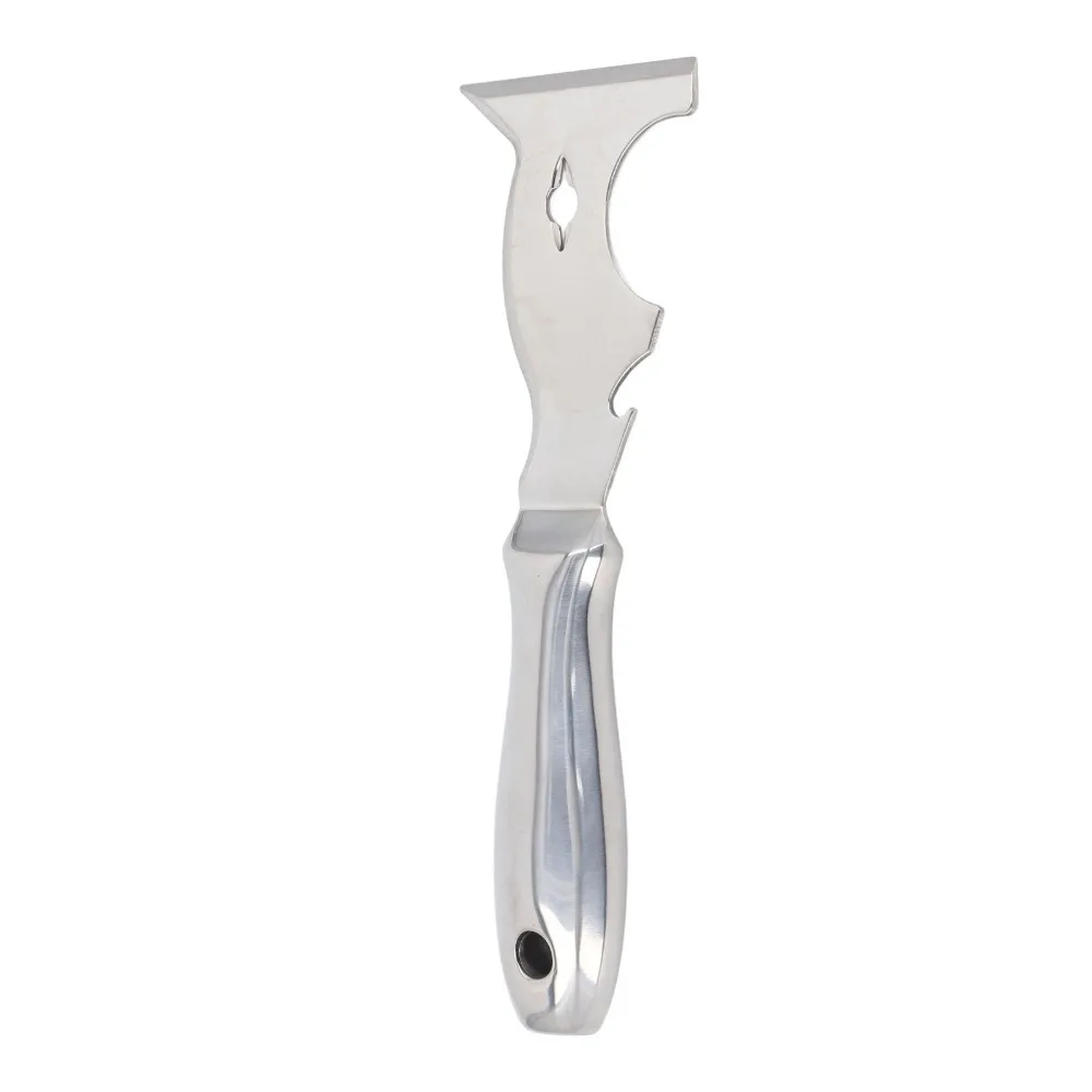 Stainless Steel Blade Putty Cutter Mirror Polished Multi Function Paint Scraper Comfortable Grip Multifunctional Scraper