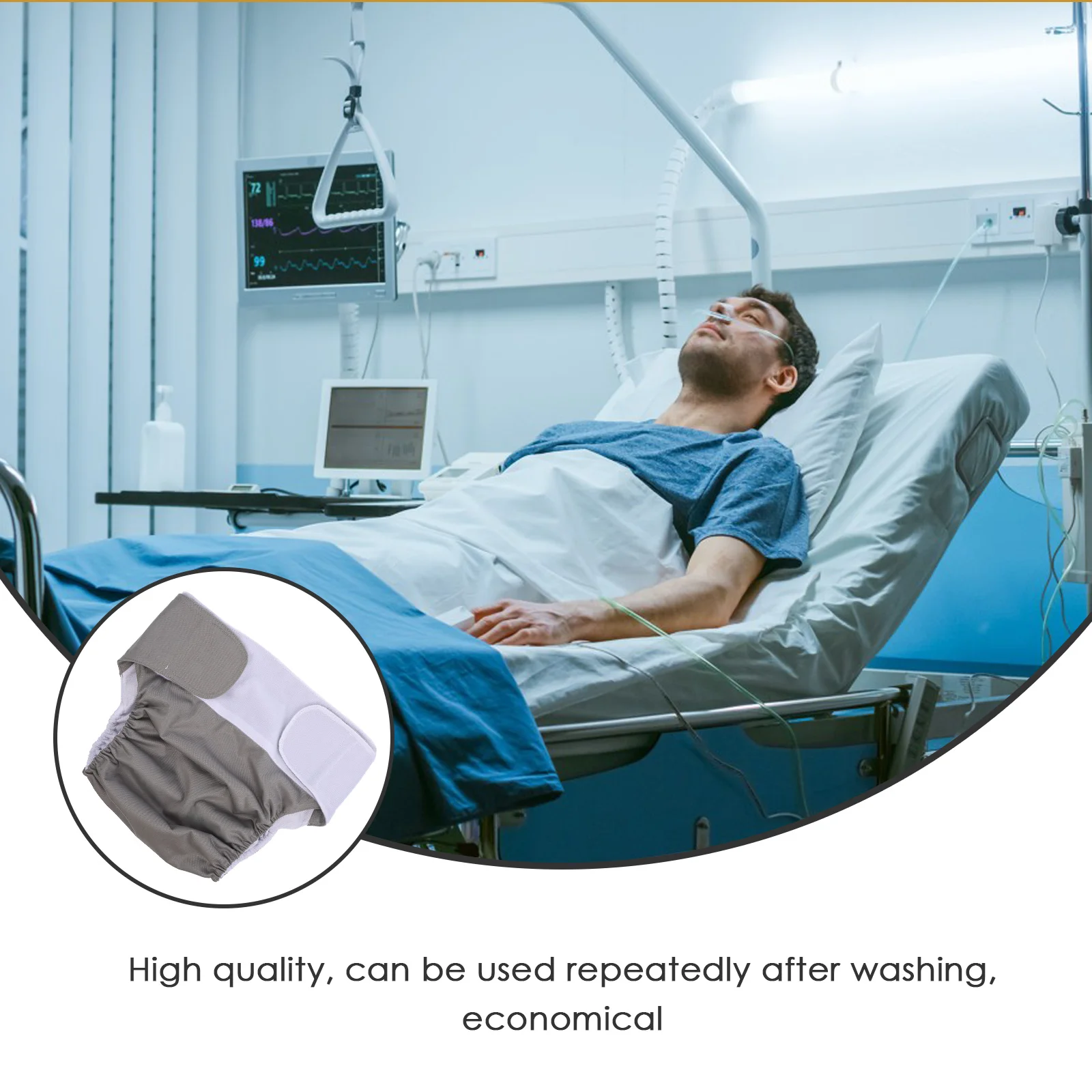 

1 шт. многоразовые моющиеся подгузники для взрослых, впитывающие герметичные регулируемые для пожилых людей с ограниченными возможностями