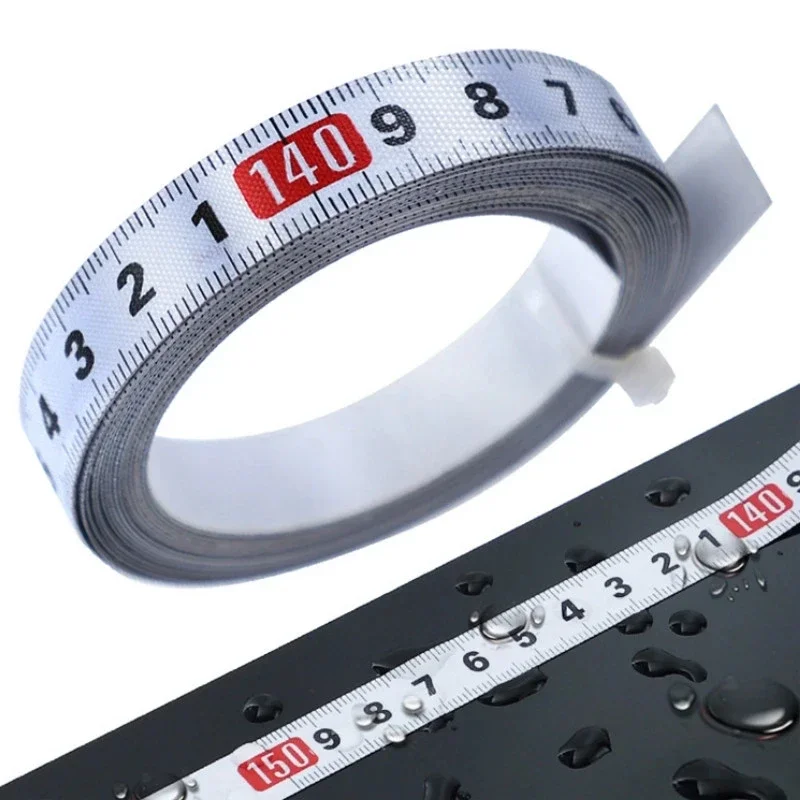 3M/Roll Self-Adhesive Measuring Tape Stainless Steel Miter Track Woodworking Scale Ruler Rust-Proof Reuseable Saw Measures Tape