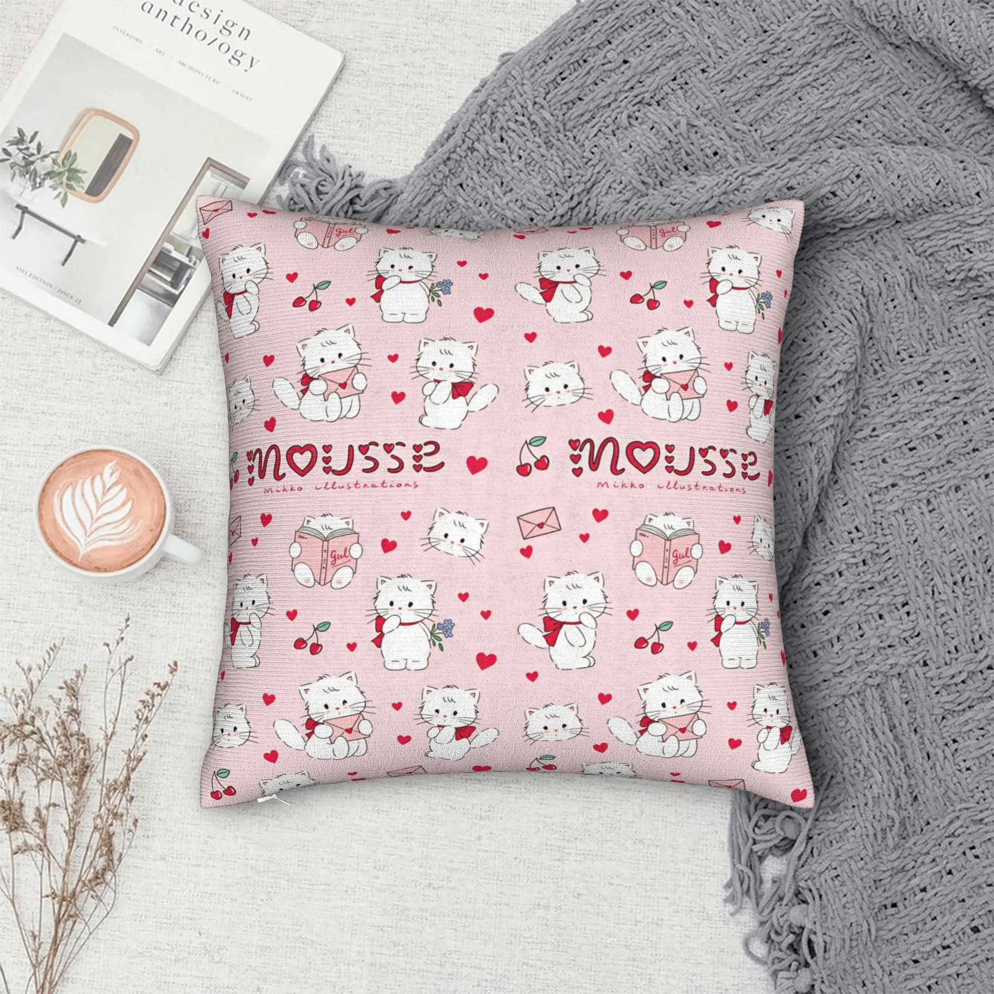 Pillow Case Mikkos Mousses Square  Pillow Cover For Wedding Party Home Decor Cute Funny Pillowcases