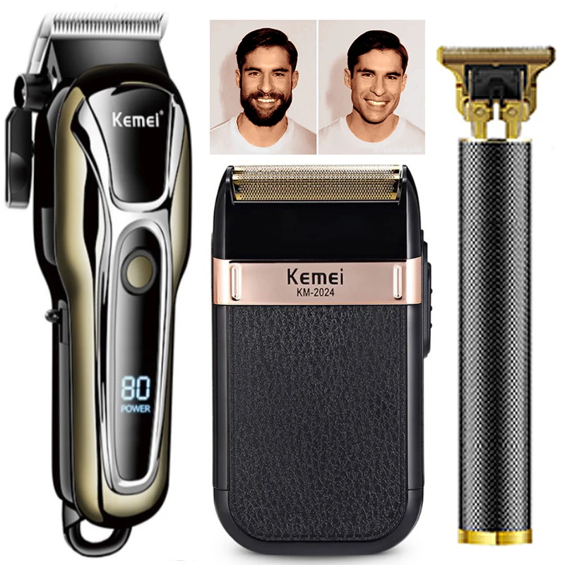 

Kemei Clipper Rechargeable Electric Hair Cutting Machine Professional Barber Trimmer Electr Shaver Cordless Finishing Blade