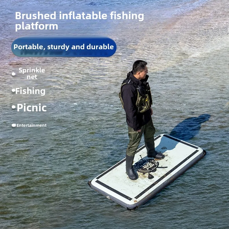 Water Fishing Floating Platform Fishing Net Inflatable Hovercraft Small Water Chicken Boat Car Mat Gymnastics Mat