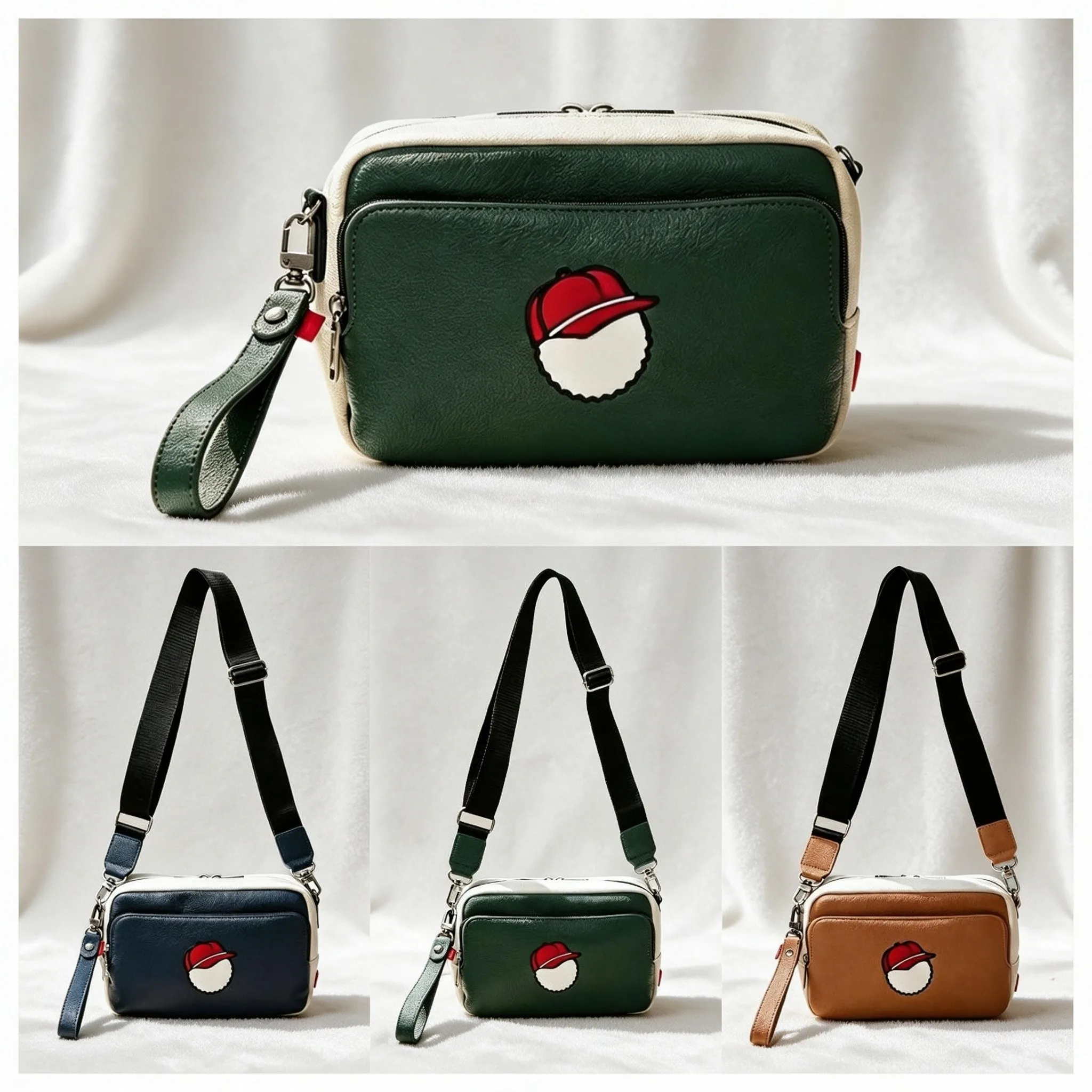 Double Layer Waterproof Golf Hand Bag, Small Portable Pouch Crossbody Shoulder Handbag