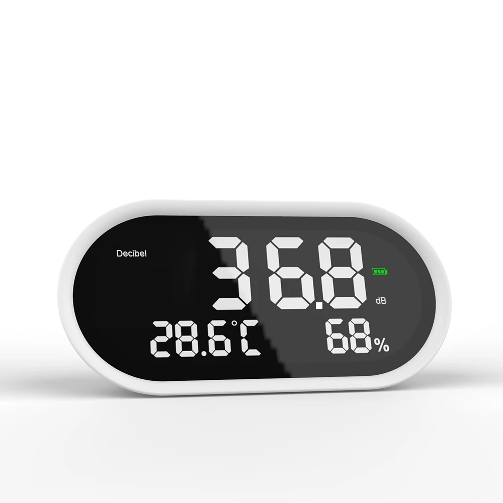Decibel Meter Hygrothermograph for Noise Detection Gas Analyzers ABS Material White Color