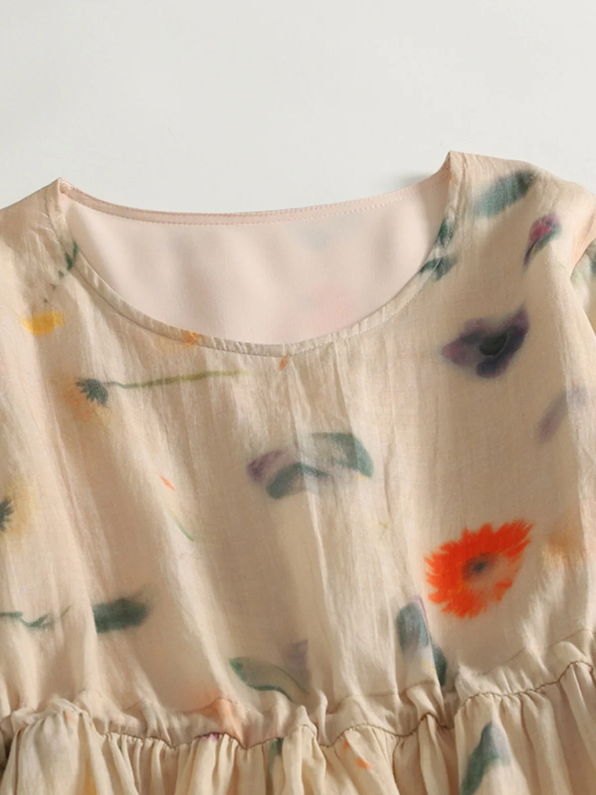 Maxi Dr con estampado floral y cintura Dstring Falda acampanada ort Sve round Ne Casual Algodón Mujer Tallas grandes Dr