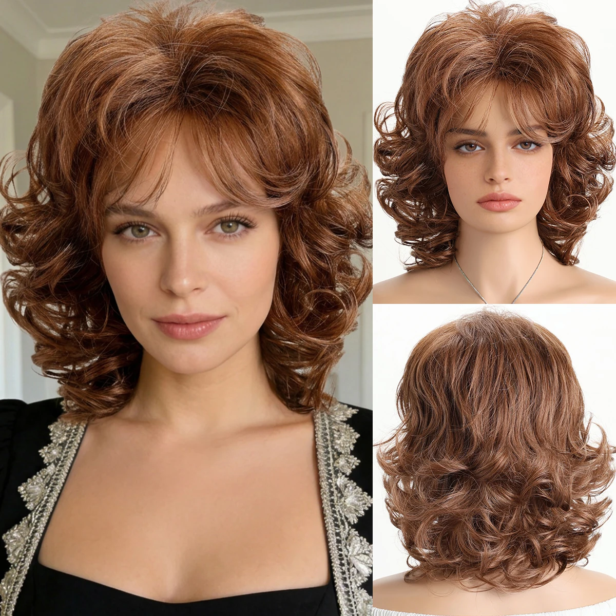 

12-дюймовый синтетический парик с короткими волосами, подходящий для повседневного ношения женщинами, подходит для музыкальных фестивалей, Рождества, Хэллоуина