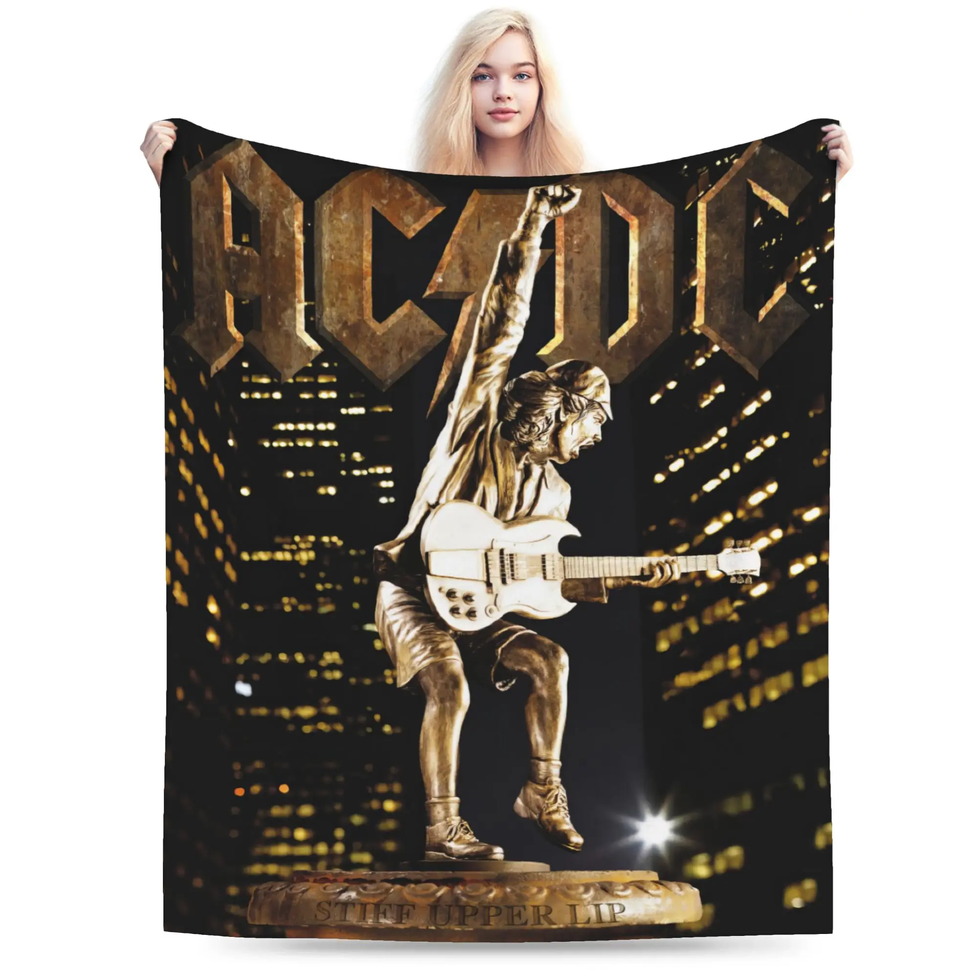 

Одеяла AC DC Heavy Metal Band, фланелевое летнее многофункциональное легкое одеяло для постельного белья, одеяло для спальни