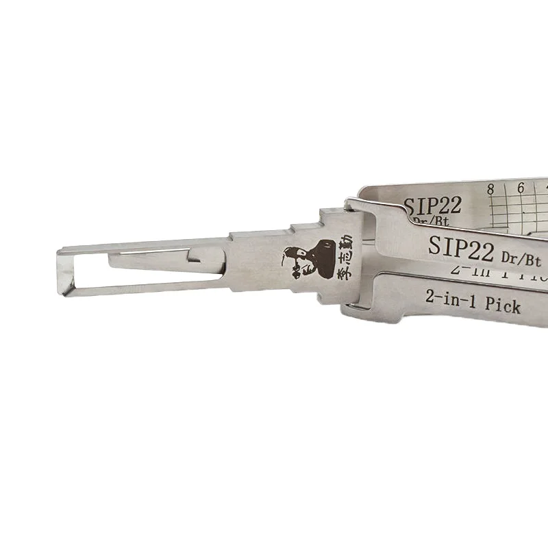 Original Lishi SIP22 2 in 1 Lock Pick Decoder Ignition Car Door Open for Fiat Model Vertical Milling