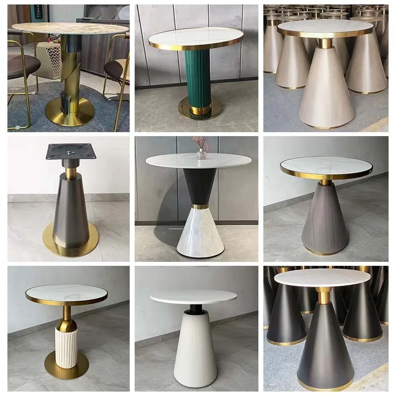 Negotiation table Coffee table Stainless steel rock slab bracket Base Office