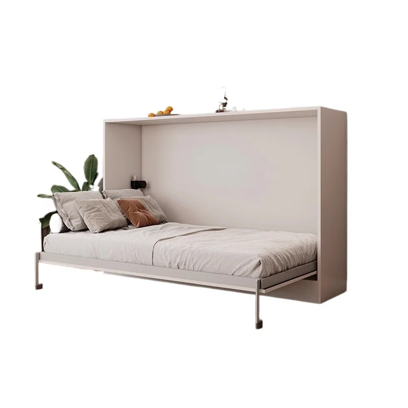 

Electric lift folding bed Invisible Wardrobe Hidden Multifunctional wall Down turning bed Wardrobe Integrated side t