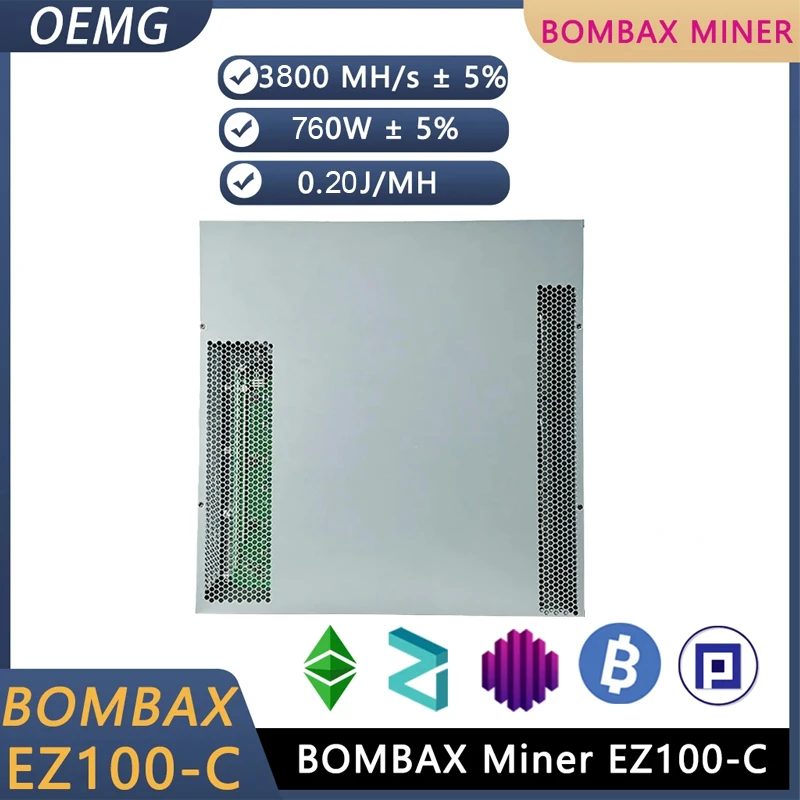 New Bombax EZ100-C Miner 3800M 760W ETC Ethereum Classic 3U Quiet Asic Miner Algorithme Etchash Crypto Hardware