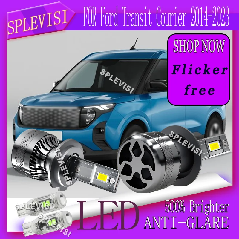 

6000k pure white Long Lasting Performance Low Dipped Beam Bulbs For Ford Transit Courier 2014 2015 2016 2017 2018 2019 2020-2023