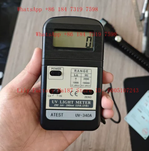 UV-340A Pocket UV Light Meter | UVA & UVB Intensity Tester Portable Ultraviolet Radiometer