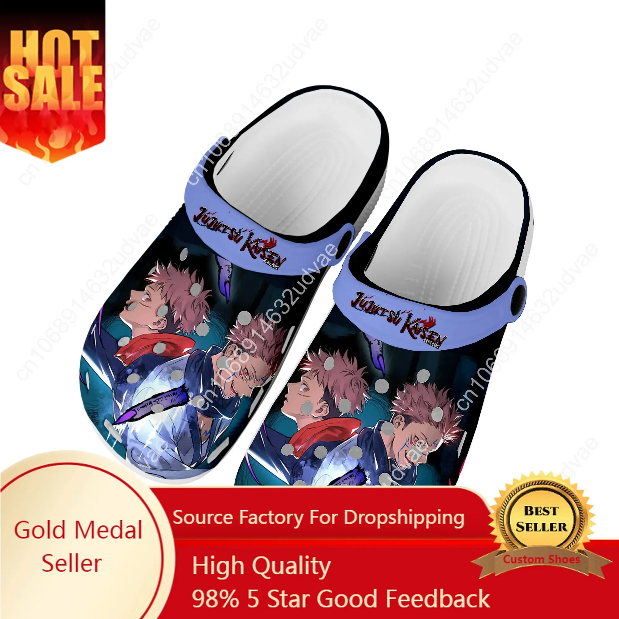 

Anime Jujutsu Kaisen Home Clogs Custom Water Shoes Mens Womens Teenager Shoe Garden Clog Beach Hole Slipper Casual Slippers