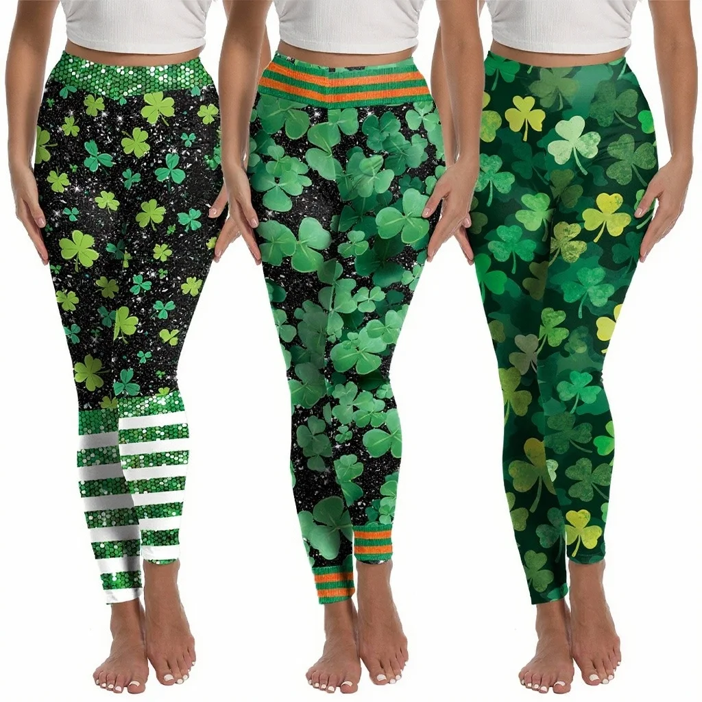 Custom Logo 2026 New Funny Print High Elastic Yoga Pants Women High Waist Fitness Leggings Sports