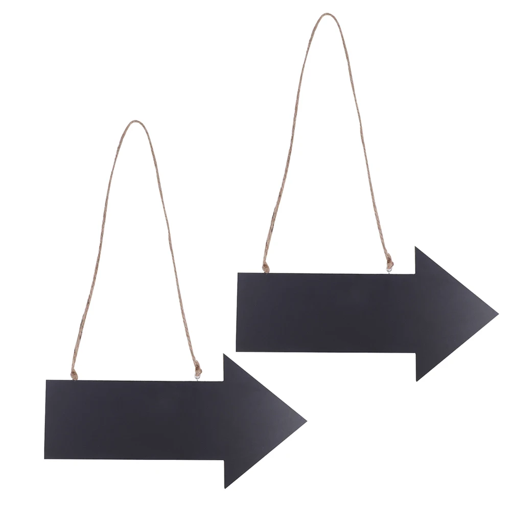 2 Pcs Wooden Message Board Twine Hanging Chalkboard Plaque Blackboard Sign Bamboo