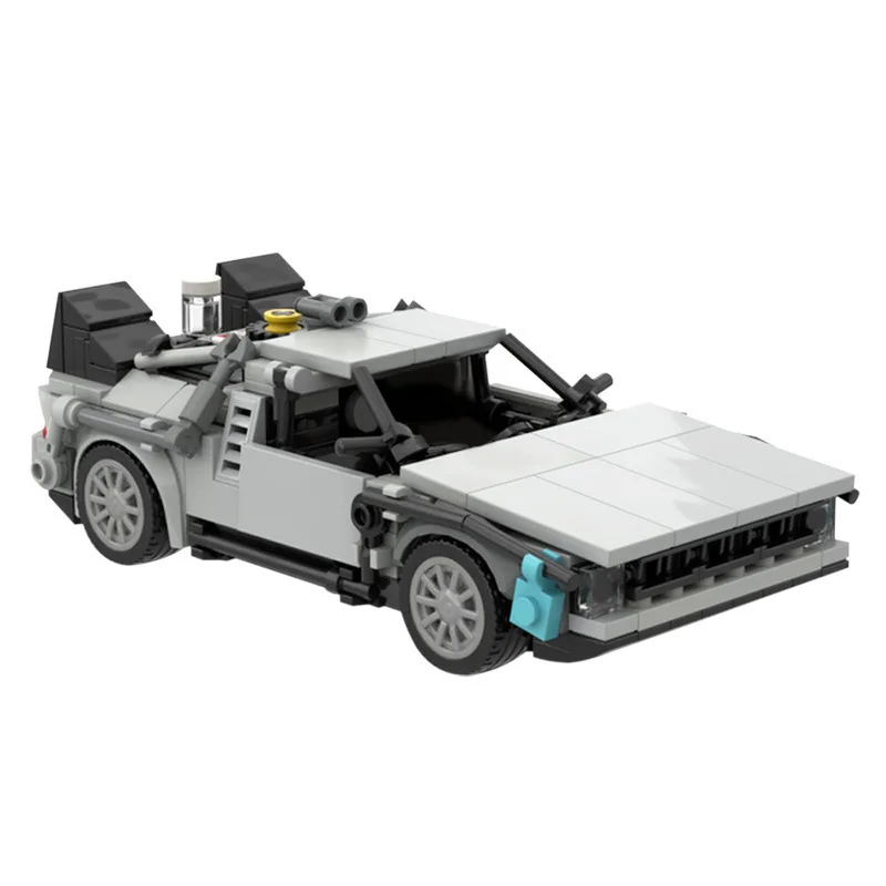 Time Machine Back Car the Future Sports Building Blocks Brick Delorean Time Machine Speed Vehicle Supercar Kids Toy Birthday