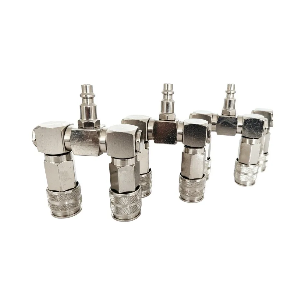 2-way-1-4in-npt-air-splitter-with-rotating-swivel-connector-and-nickel-plated-finish-for-long-life-in-harsh-conditions