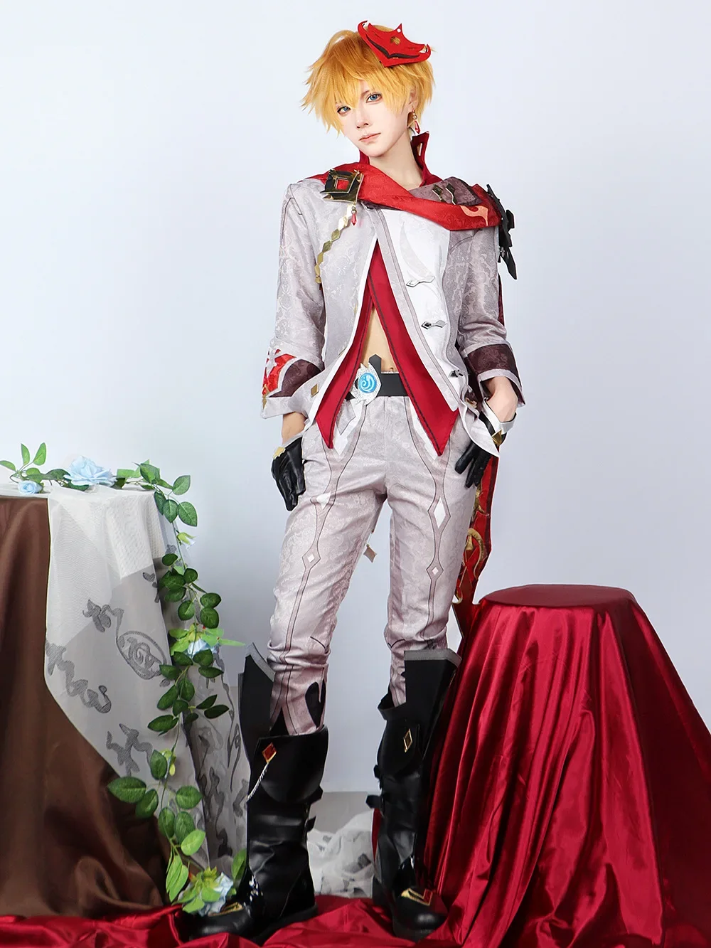 Tartaglia przebranie na karnawał Genshin Impact jednolite Anime kostiumy na Halloween dla mężczyzn gra