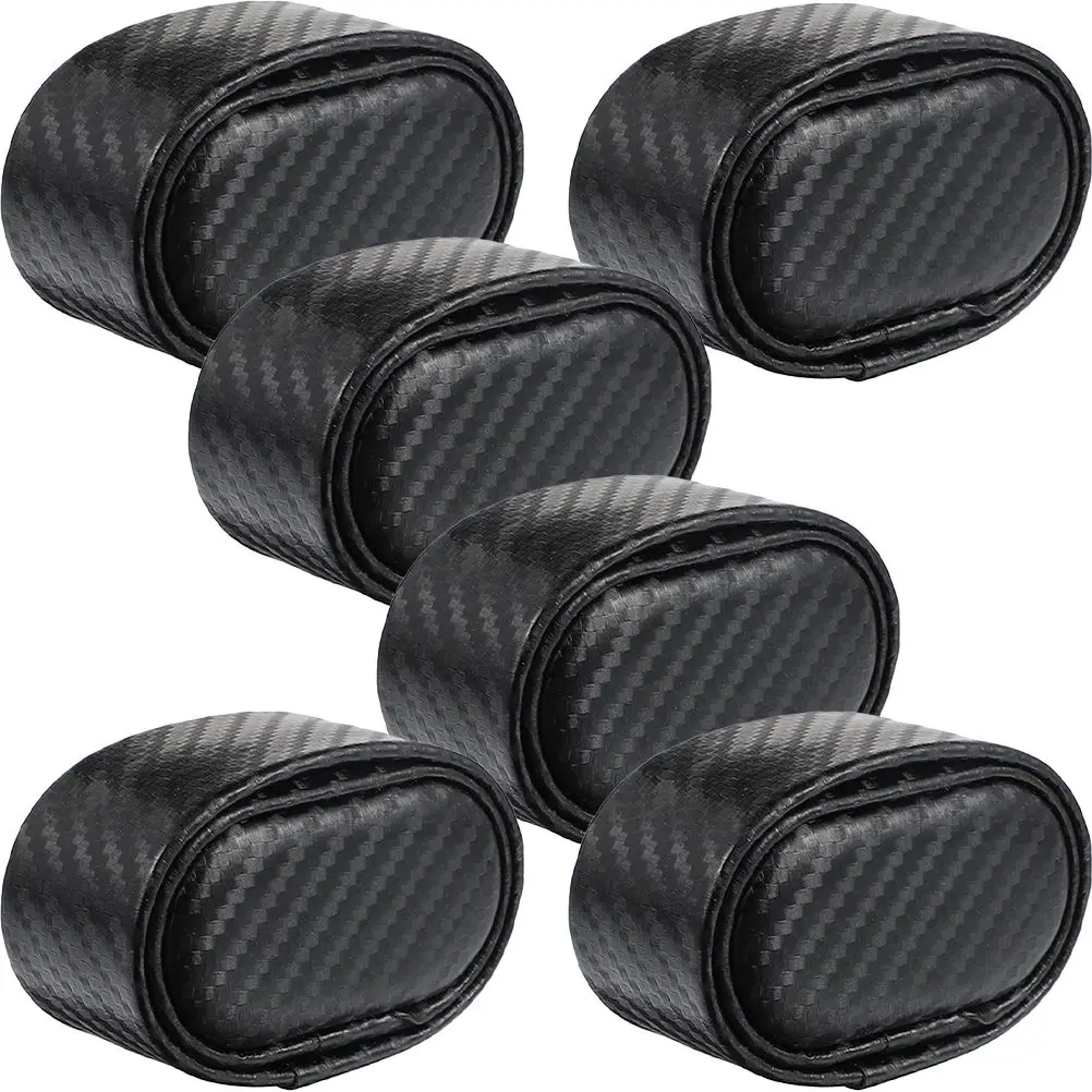 

6 Pcs Black Carbon Fiber Watch Pillow Sponge Filled Display Cushion For Watches Bracelets Jewelry Storage Show
