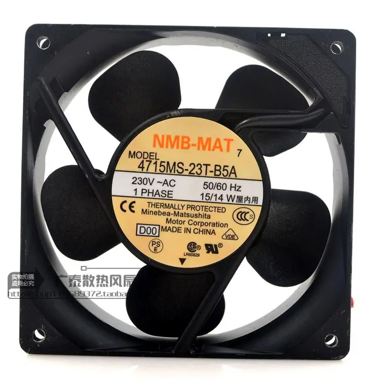 

НОВЫЙ ОРИГИНАЛ 4715MS-23T-B5A 230 В 15 Вт 12038 120x120x38 мм ОХЛАЖДАЮЩИЙ ВЕНТИЛЯТОР РАДИАТОР