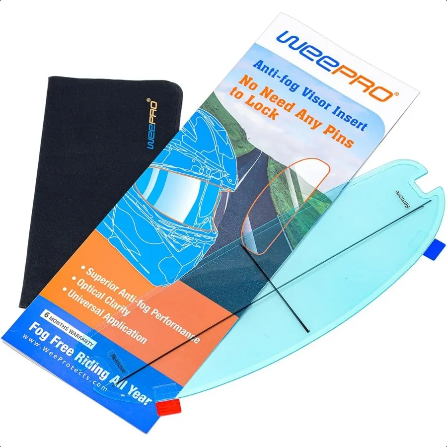 

Full Face Helmet Shield Anti Fog Film for Motorcycle Helmet Visor Insert FogResistantFog Free Clear Visor for Safe Riding in Hu