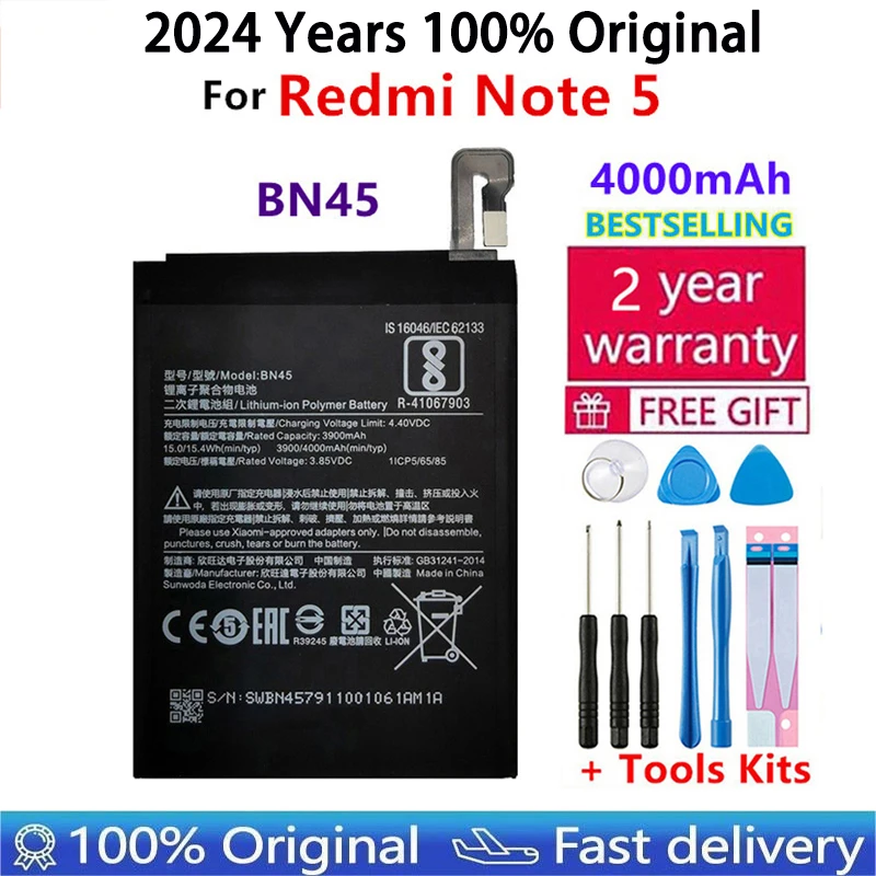 Original Phone Battery BN45 BN48 For Xiaomi Redmi Note 5 Note 6 Pro Redmi Note6 Pro High Quality 4000mAh Replacement Batteries