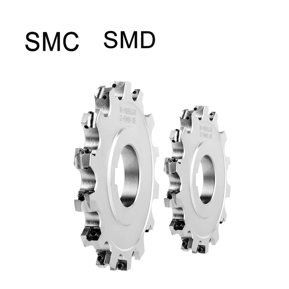 1pcs SMD T-slot Edge Disk Gear Cutting Holder SMC CNC Milling Cutter Head Machine Tools Shank Diameter 80/100/125/160mm