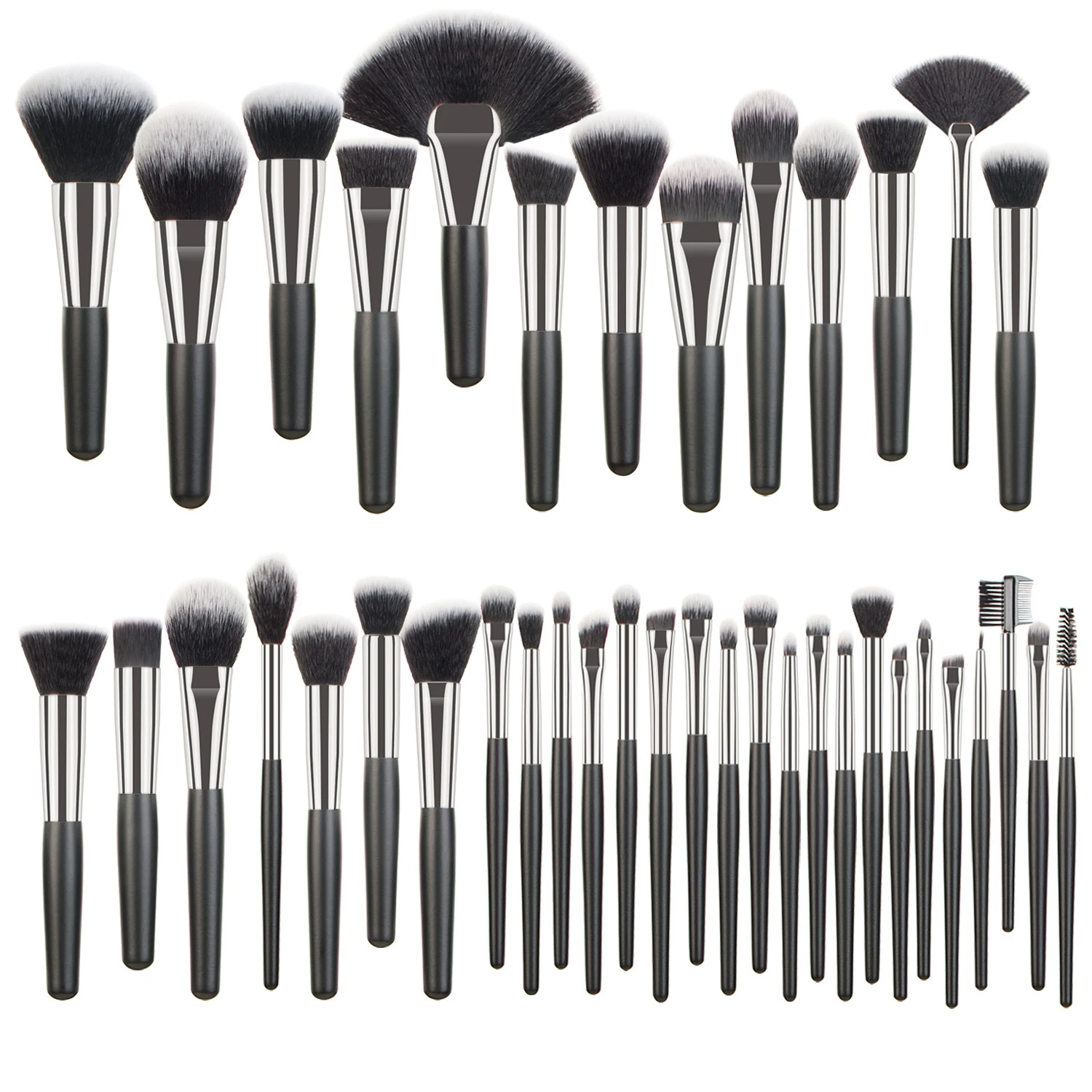 Full Professional Makeup Brush Set Kit 40pcs Black Synthetic Hair Makeup Brushes Beauty Cosmetics Tools