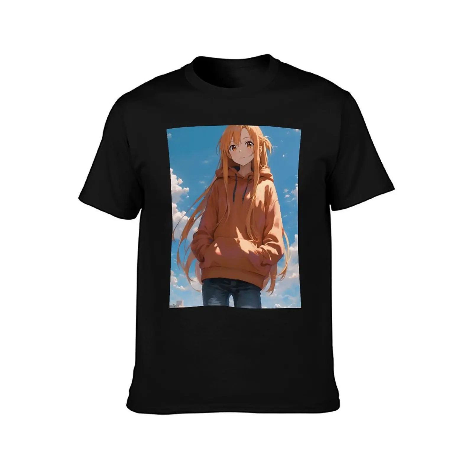 Asuna - SAO 4 T-Shirt Basic Casual Short Sleeve Cotton Shirt T-Shirt