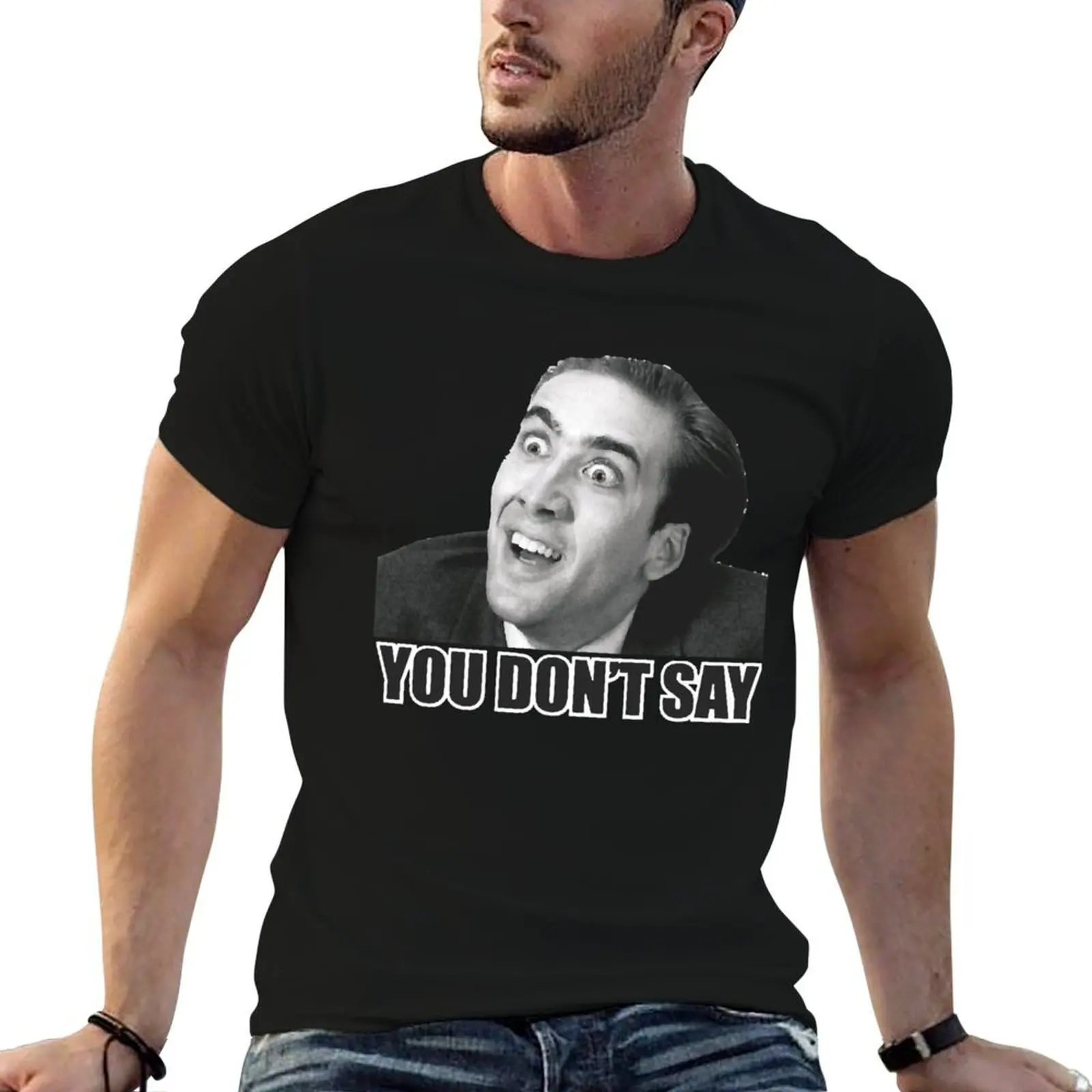 Nicolas Cage Meme T-Shirt Sport Basic Moisture Wicking Tee