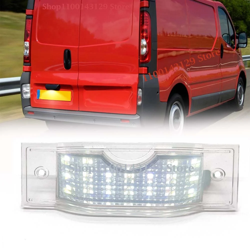 1Pc Rear Led License Number Plate Lights For Opel Vauxhall Vivaro A B 01-19 For Renault Trafic II for Nissan Primastar NV300