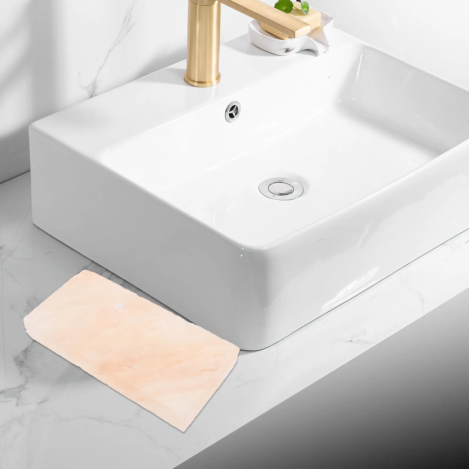 

Natural Bath Salt Brick for Sauna Fast Dissolving Relaxing Spa Bath Block Safe Convenient Household Bathing Salt Brick