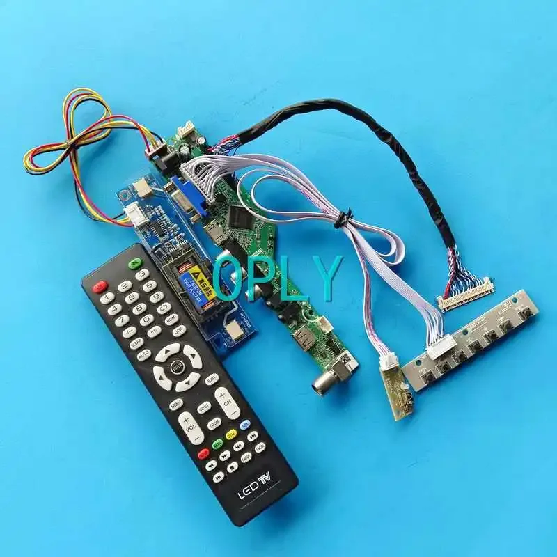 

Плата контроллера ЖК-монитора для M185B1 M185XW01 MT185GW01 2CCFL VGA AV USB HDMI-совместимый 1366*768 DIY Kit 30-контактный LVDS 18,5 дюйма